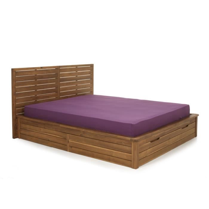Songma Structure De Lit En 160x200cm Et Sa Tete De Lit Assortie
