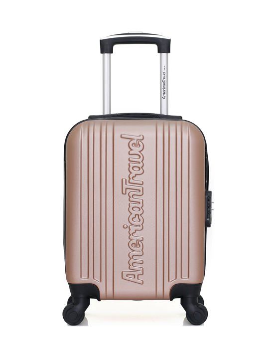 AMERICAN TRAVEL - Valise Cabine XXS ABS SPRINGFIELD 4 Roues 46 cm - ROSE DORE