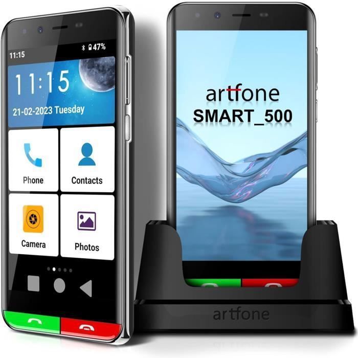 Artfone Batterie Li-ion Haute Capacité 2550 MAh Pour Smartphone SMART_500 Seniors | Batterie De Rechange Durable, Facile à Installer Et Sûre Avec Des Performances Et Une Durabilité Améliorées