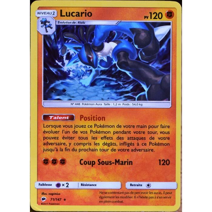 Sammeln Seltenes Pokemon Einzelkarten Carte Pokemon Lucario 71 147 Holo Reverse Soleil Et Lune 3 Sl3 Francaise Neuf