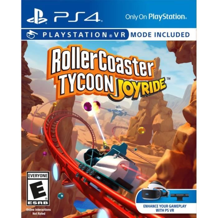 Jeu vidéo Roller Coaster Tycoon Joyride PS4 Constructeur de montagnes russes Compatible PS VR