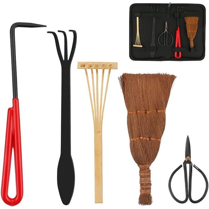 Bonsaï Kit d'Outil, Lot de 5 Outils de Jardin Professional pour Bonsaï