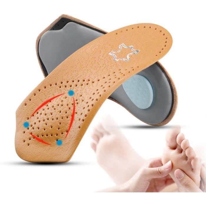 Semelles Orthopédiques Pour Pieds Plats Et Fasciite Plantaire - Soutien Voûte TPU, Talon Amorti - Taille M