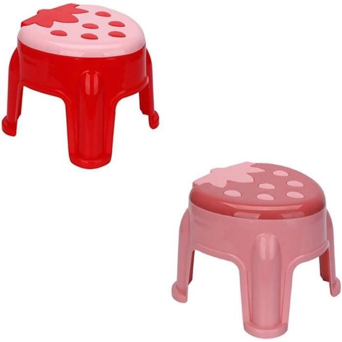 Tabouret Bébé/Adulte Petit Banc Polyvalent – Plastique Antidérapant Blanc, Multifonction