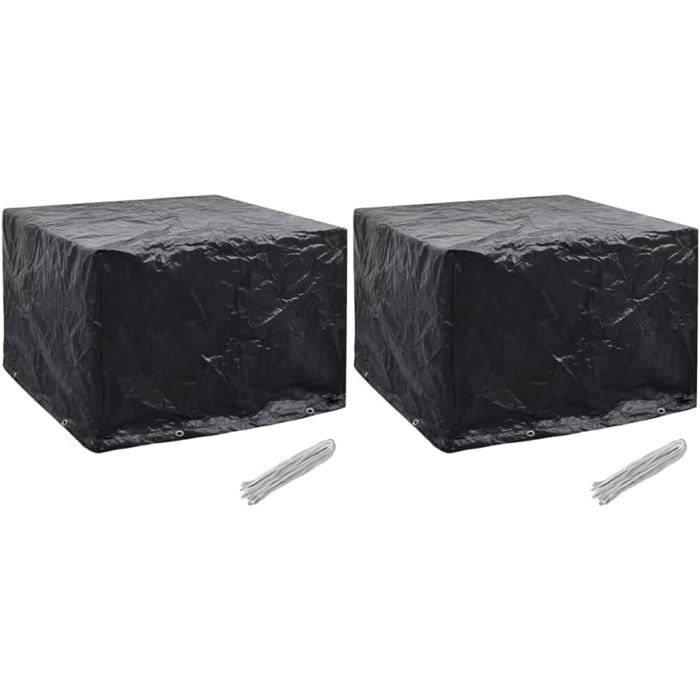 Housse De Protection Pour Salon De Jardin - 265x255x30 Cm, Tissu Oxford 420D Imperméable, Coupe-vent, Anti-UV, Avec Cordon De Serrage