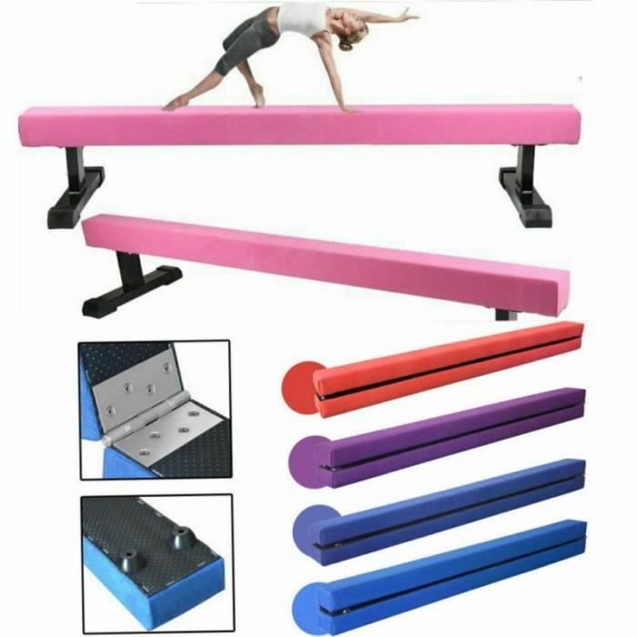 Poutre De Gymnastique Pliable Poutre D Equilibre Antiderapante 2 1 M En Faux Suede Daim 210x10x6 5cm Rouge Cdiscount Bricolage