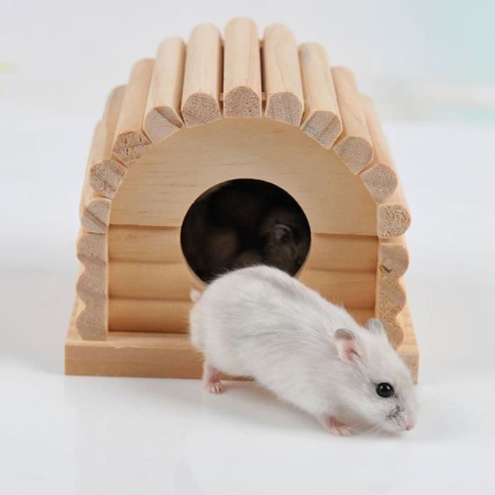 Hamster en bois Villa maison en bois naturel échelle arquée Hamster ...