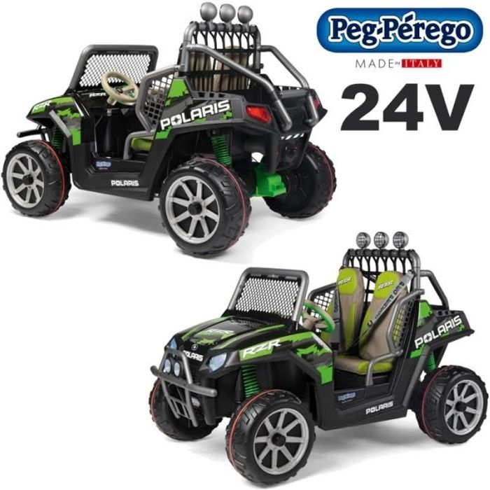 Buggy Electrique Enfant Rzr Green Shadow 24 Volts 2 Places Achat