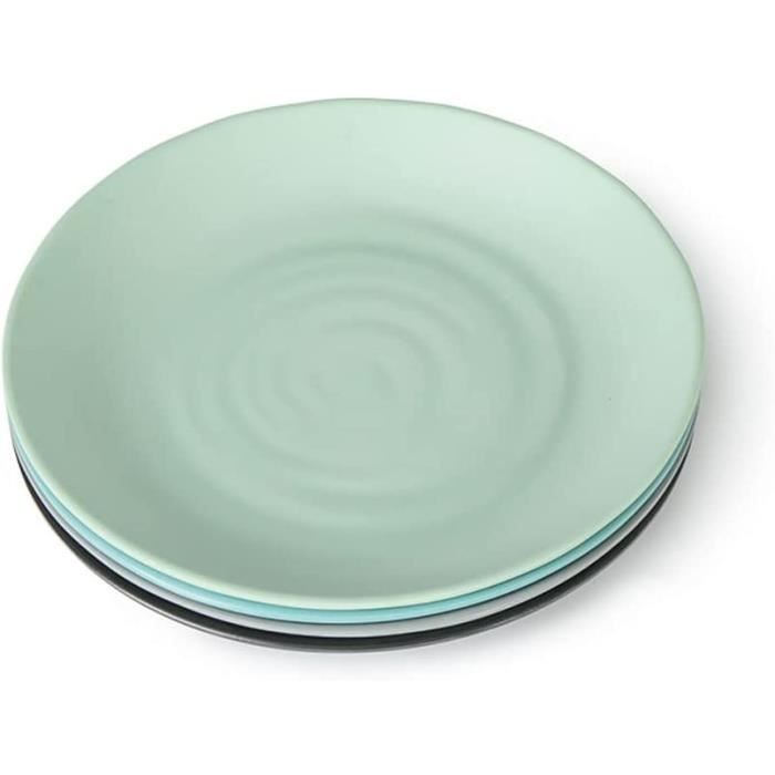 Ensemble D'assiettes en Plastique 4 Grandes Assiettes Réutilisables — free download
