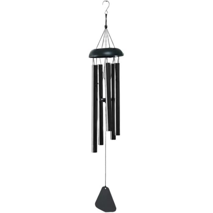 Carillon à Vent Navaris Zen - Moulin Éolien Cinétique Acier Inox - Décoration Jardin Avec Crochet Suspension