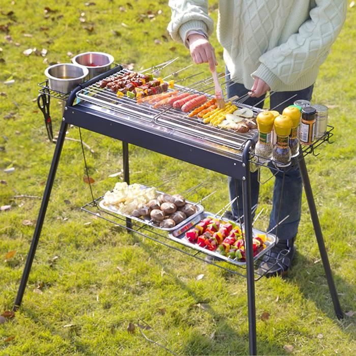 Barbecue portable, barbecue en plein air, barbecue au charbon de bois