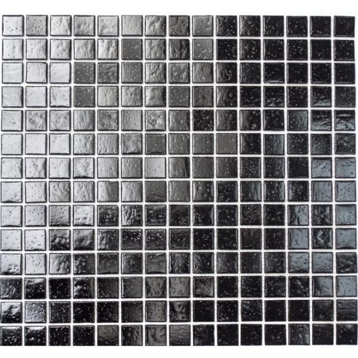 Mosaïque En Verre Rectangulaire 3D Noir Anthracite - Pour Salle De Bain Ou Cuisine, Finition Brillante