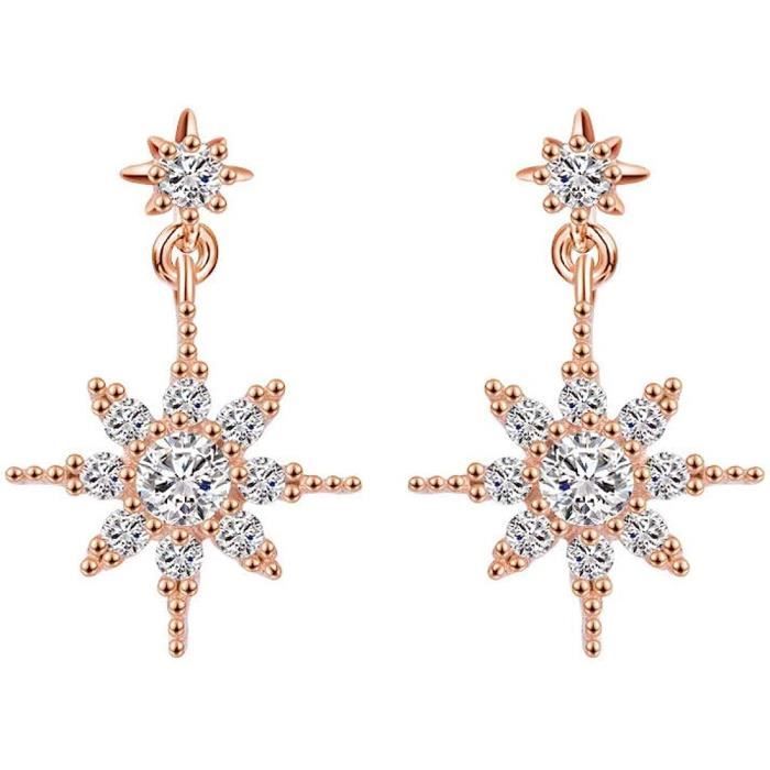 Boucles D’Oreilles Argent Fin 925 De Flocon De Neige Boucles D’Oreilles — free download
