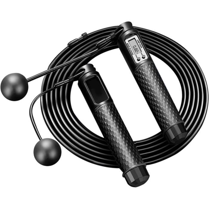 Corde À Sauter De Vitesse,Rope Numérique,Réglable Corde À Sauter Avec Compteur Calories Fitness