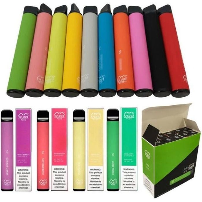 Boîte de 10 Pack Puff Plus 50mg Jetable Vape de MAMBA Favorisé 3.2ml ...