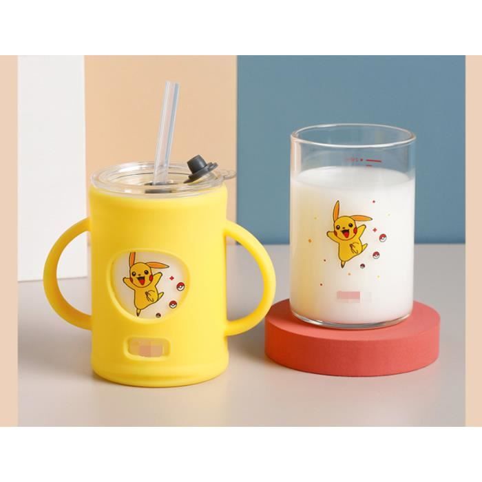 Tasse A Lait Pour Enfants Pikachu Jaune Avec Echelle Porte Gobelet En Silicone Tasse D Apprentissage En Verre Achat Vente Ustensiles Bebe Soldes Sur Cdiscount Des Le Janvier Cdiscount