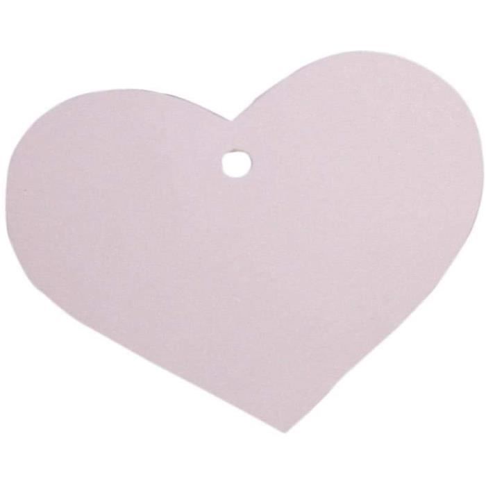 100 Étiquettes Cœur Pour Bougies Magiques – Papier Kraft, Avec Bandes Allume-feu, Pour Mariage, Fête
