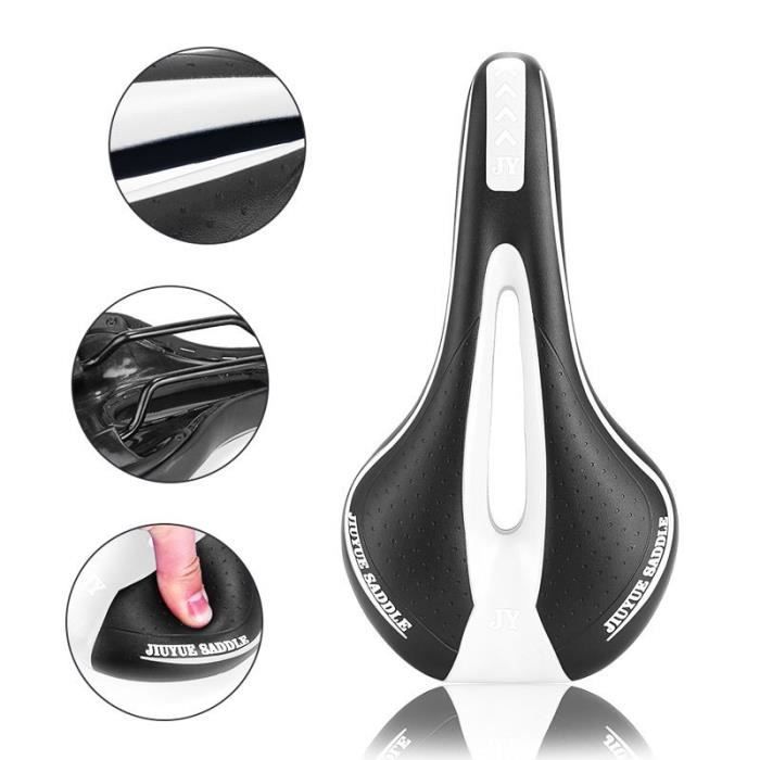 Selle tige de selle Selle ajouree confortable 27 CM Anti prostate siege avec decoupe pour velo de course vtt bon WHITE E7241 Cdiscount Sport