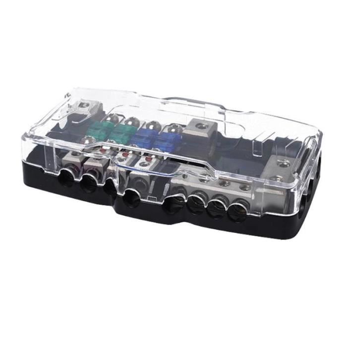 Bloc De Distribution Audio Pour Voiture Avec Protection Fusible - En Alliage, Installation Facile - Pour Ampli Et Accessoires