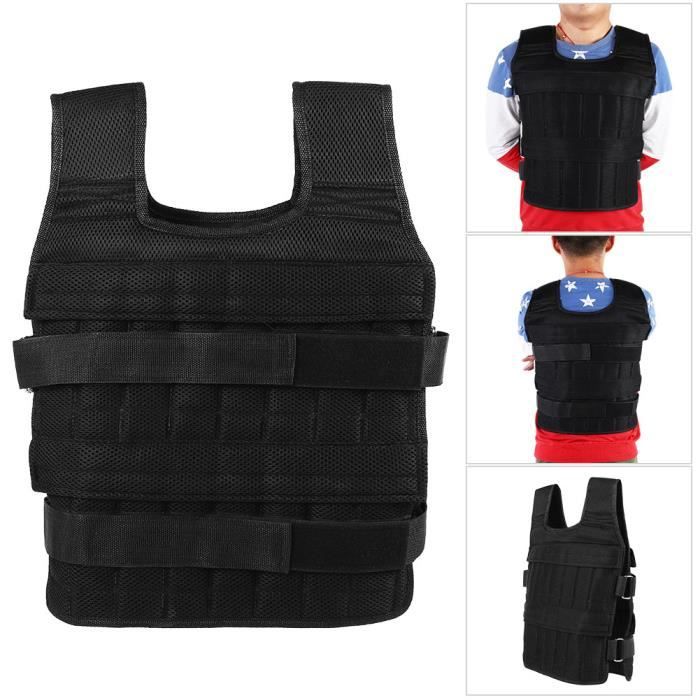 Gilet lesté - AB070 - 50 KG - Ajustable - Noir