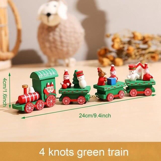 Décoration De Noël Train En Bois - Ornement De Bureau Charmant Pour Enfants - Cadeau Festif Garçon/fille