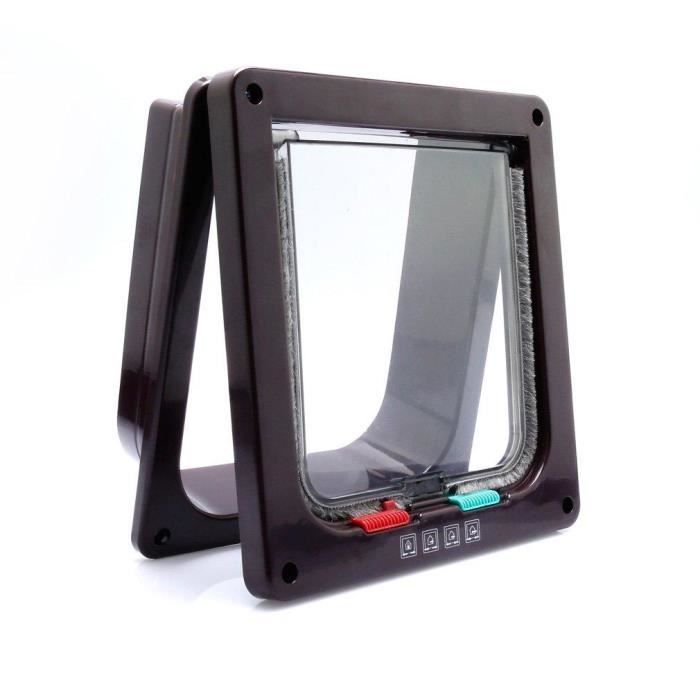 Oizen Chatiere Porte A 4 Positions Cat Mate Grande Blanc Porte