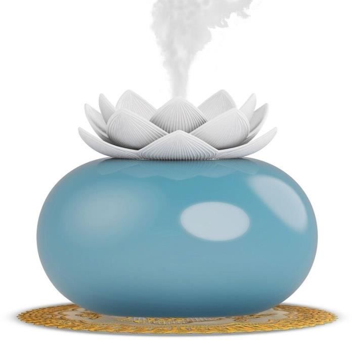 Humidificateur D'air Céramique Foyucool 250 Ml - 7 Couleurs LED, Minuterie 1/3/5h, Télécommande, Pour Chambre
