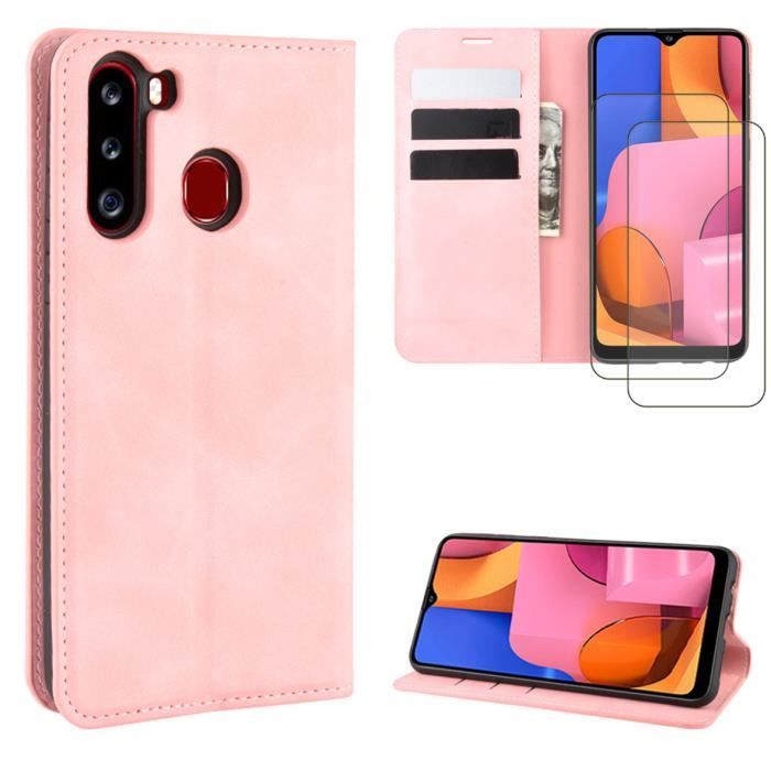 Coque + 2 Verres Trempés Pour Samsung Galaxy A21S, A12, A52, A20E - Anti-choc Noire - Neuf