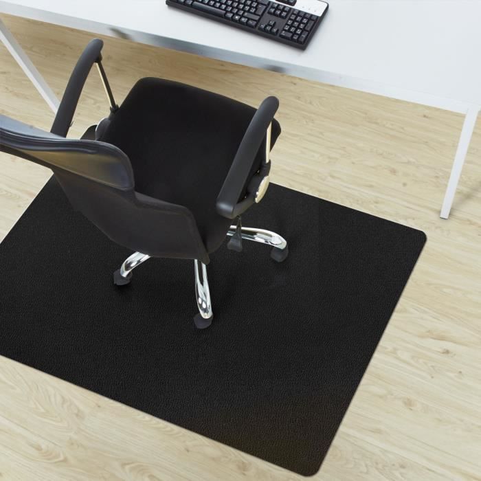 Tapis Chaise de Bureau,120 * 90cm, Noir Tapis de Sol Bureau Tissu