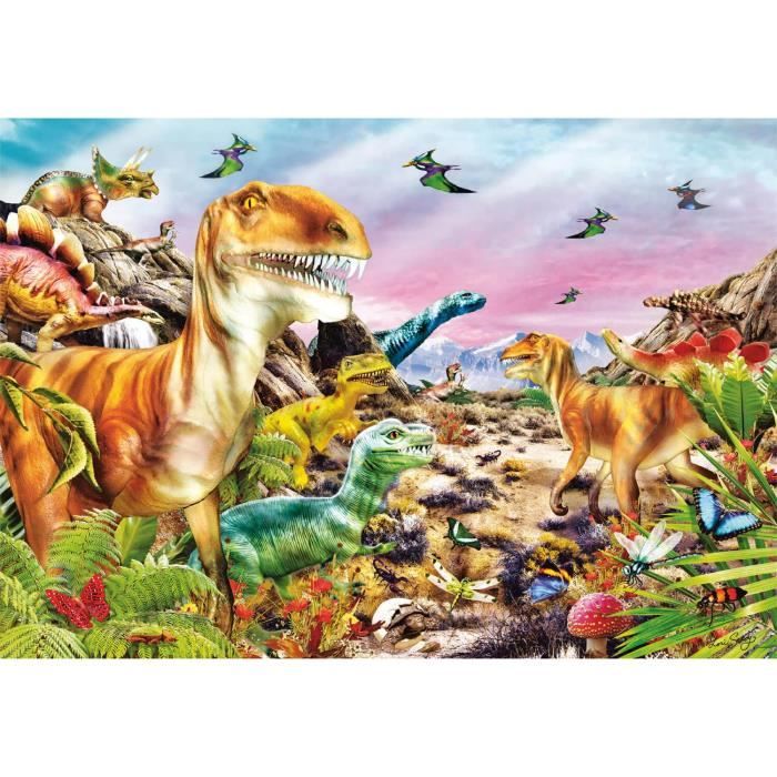 Puzzle - CLEMENTONI - Le pays des dinosaures - 104 pièces - Animaux - A partir de 7 ans
