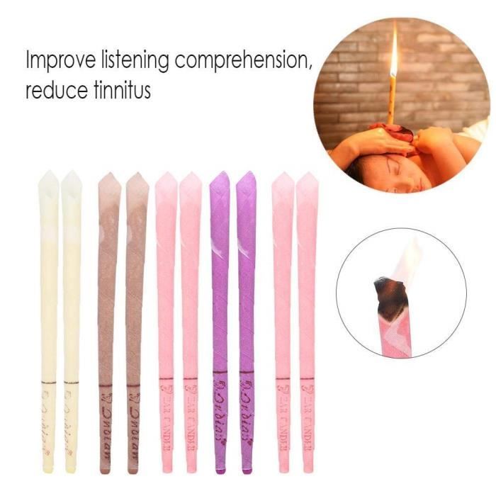 10 Bougies Auriculaires Bougie D Oreille Conique Organic Massage