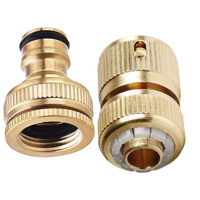 Lot De 8 Connecteurs Rapides Laiton Pour Tuyau Arrosage - Raccord Robinet Filetage Femelle 12 Mm