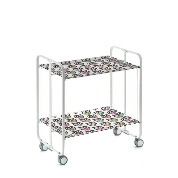 Desserte - DON HIERRO - BAUHAUS - Pliante - 2 plateaux - Roulettes pivotantes Desserte - DON HIERRO - BAUHAUS - Pliante - 2 plateaux - Roulettes pivotantes