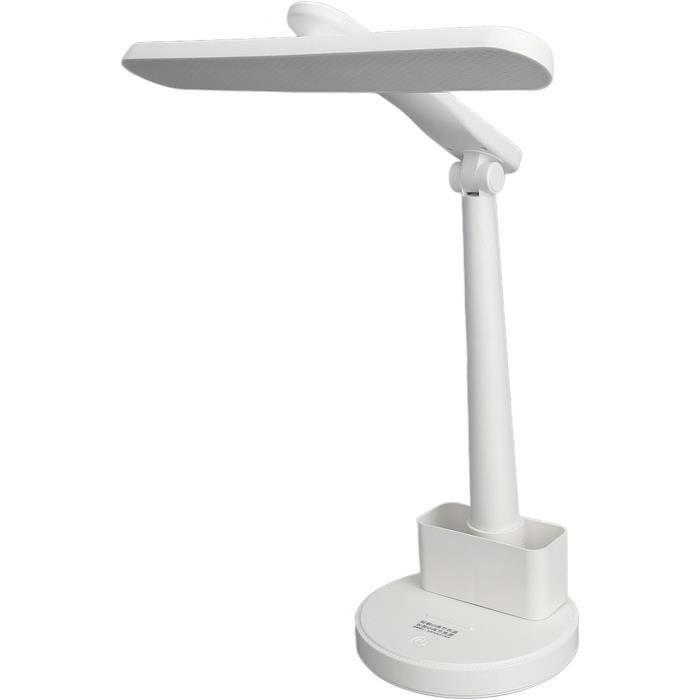 Lampe De Bureau LED Rotative 360° – 36 LED Lumière Du Jour, Bras Métallique Flexible, Pince, Idéale Lecture, Travail, Étude (Prise EU)
