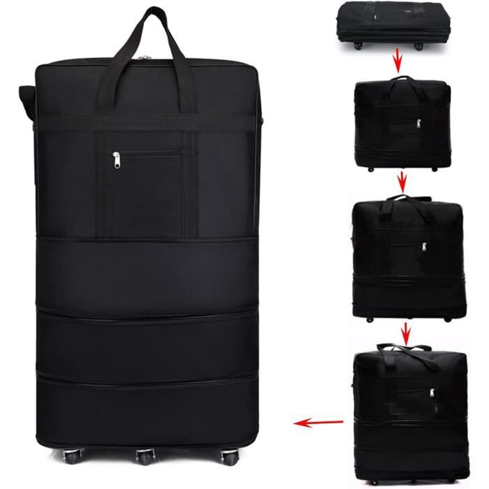 Sac De Voyage à Roulettes Extensible & Pliable - 45L à 95L - 5 Roues - Sans Marque