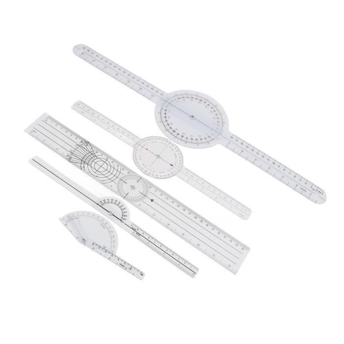 6Pcs Règle Spinale Goniomètre À Doigts Protracteurs
