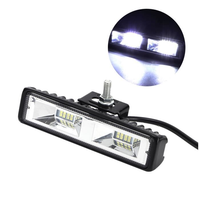 MSA 6 Pouces 16 Leds Light Bar Beam Ampoule Voiture Lampe De Travail Auxiliaire 12-24V (Noir)