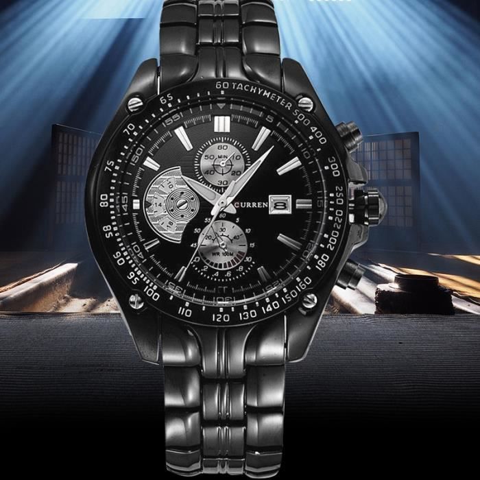 CURREN Montre D Contract E Au Quartz Homme Grand Cadran