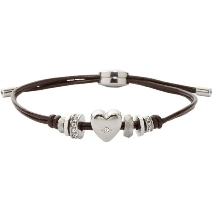 Bracelet Fossil Bijoux Vintage L… - Achat / Vente bracelet - gourmette  Bracelet Fossil Bijoux Vint… Cuir Marron Cristal - Cd