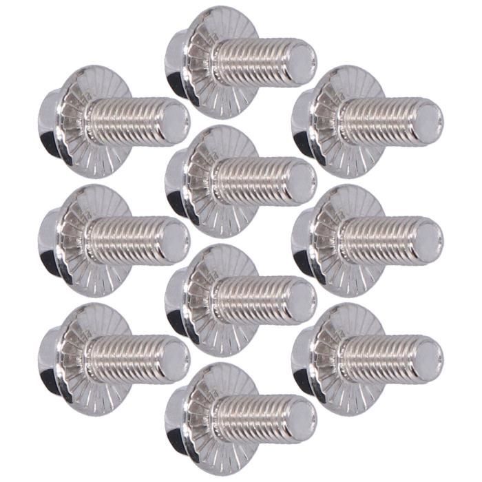 Alomejor Pièces De Vis De Vélo écrou De Boulon M5x30/35/40mm Boulons En Titane Vis Tube De Vélo De Montagne Vis à Tête Ronde(M5x35-Titane