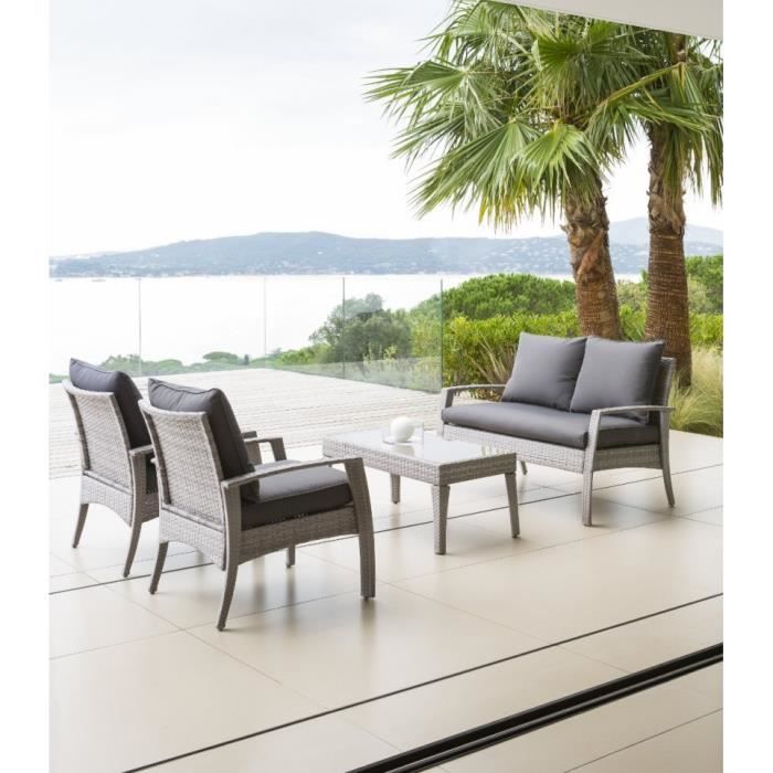 Salon Exterieur Cilaos Grege 4 Places Hesperide Achat Vente