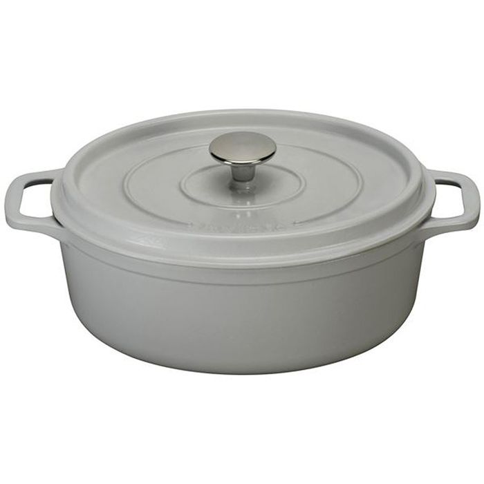 Cocotte Ovale Invicta En Fonte Jaune 27 Cm - Compatible Gaz Et électrique