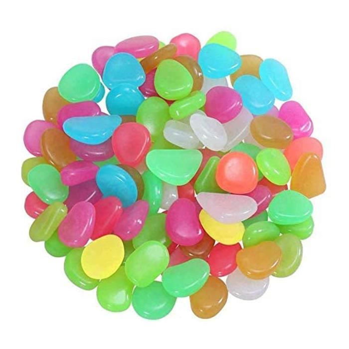 200 Pierres Lumineuses SanKristo - Galets Brillants Pour Jardin, Aquarium, Décoration