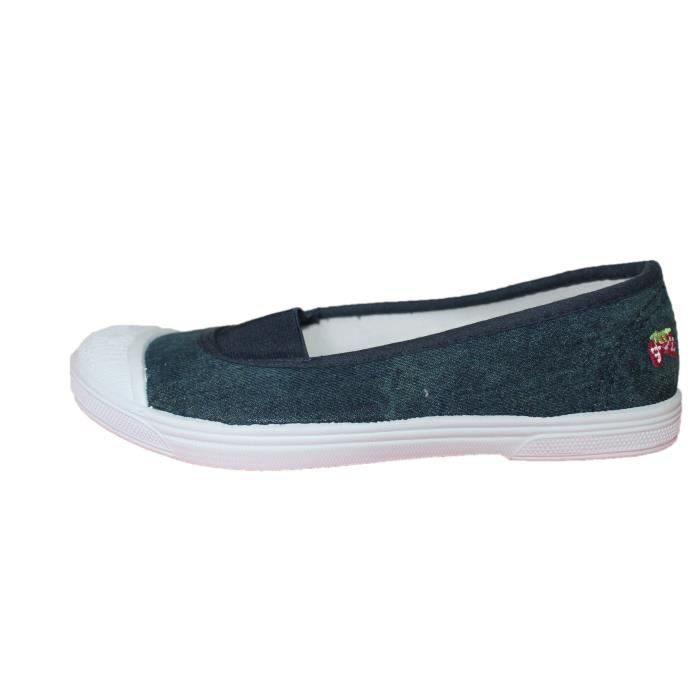 Ballerine toile elastique femme online