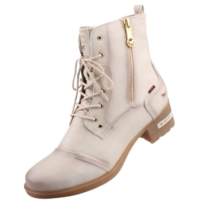 Bottines shop blanches mustang