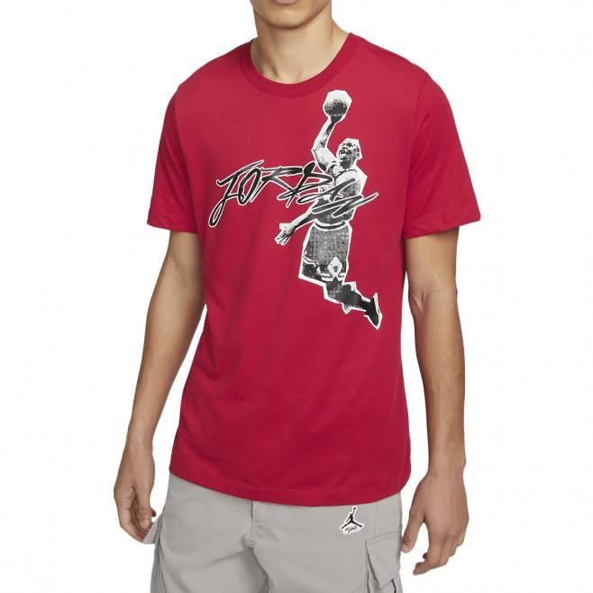 Tee shirt homme Nike JORDAN AIR DRI FIT rouge manches courtes
