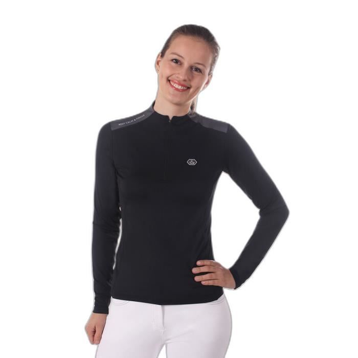 Polo quitation manches longues de sport fille QHP Utah elegant