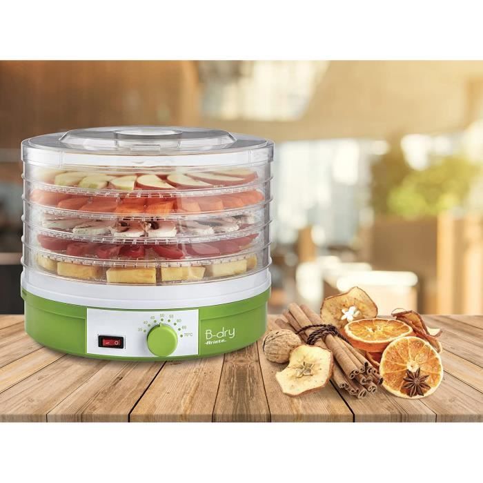 Essiccatore Ariete B-Dry 616 - Disidratatore Alimentare Per Frutta, Verdura E Carne, 35-70°C, 245W - Foto 9