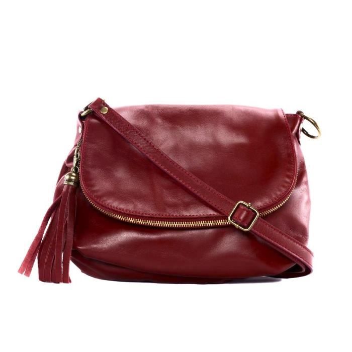 Sac bandoulière en cuir italien lisse OH MY BAG 72 HEURES