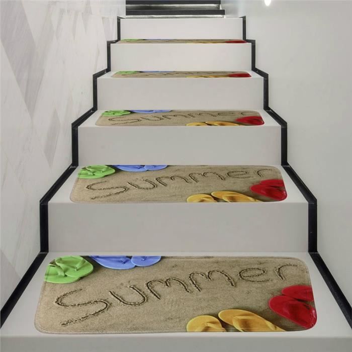 Tapis D'escalier Antidérapant - Lot De 15 - Adhésif Réutilisable Pour Bois, Carrelage, Marbre